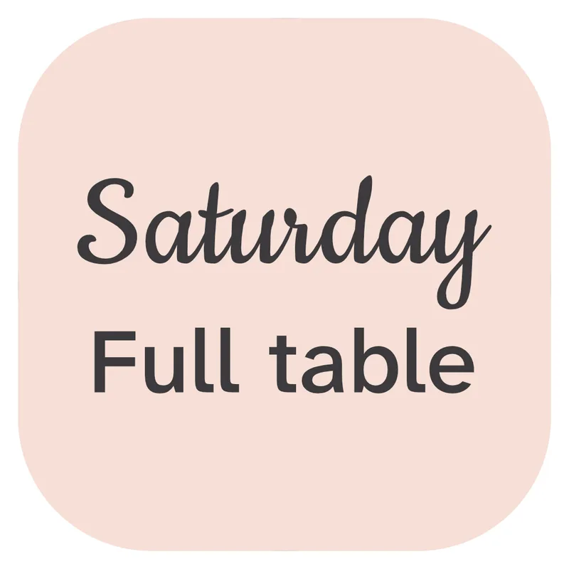 Saturday Table