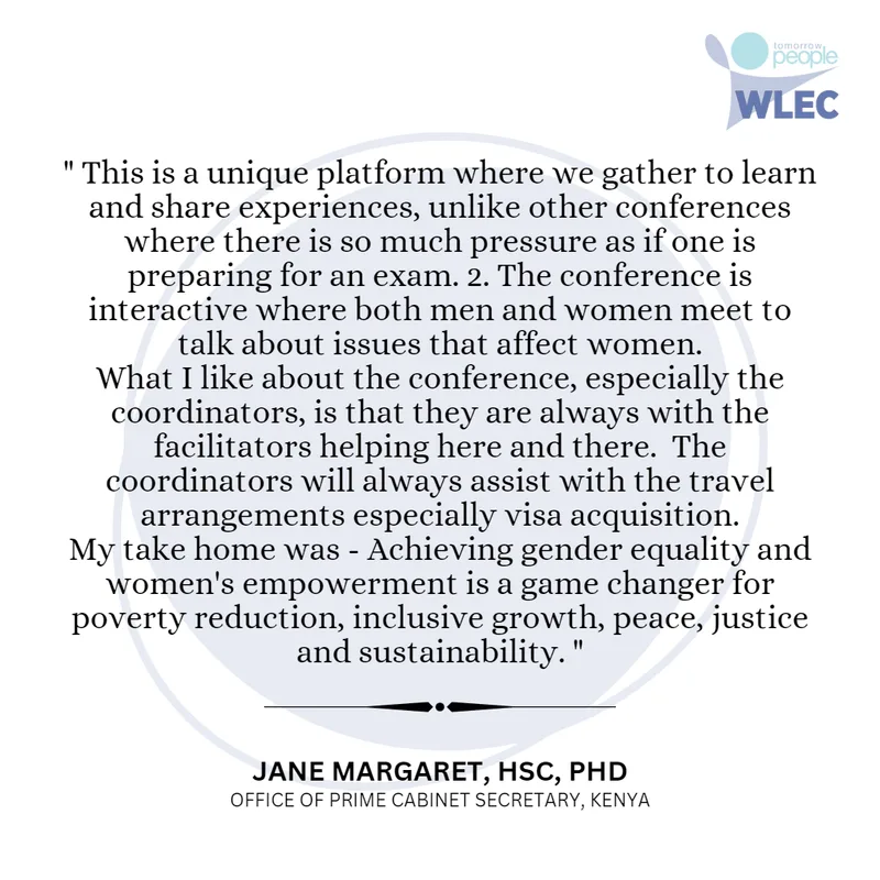 Women's Leadership and Empowerment Conference (WLEC) participant testimonial