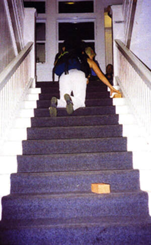 performance art piece at Beyond Baroque Literary Art Center in Venice Beach