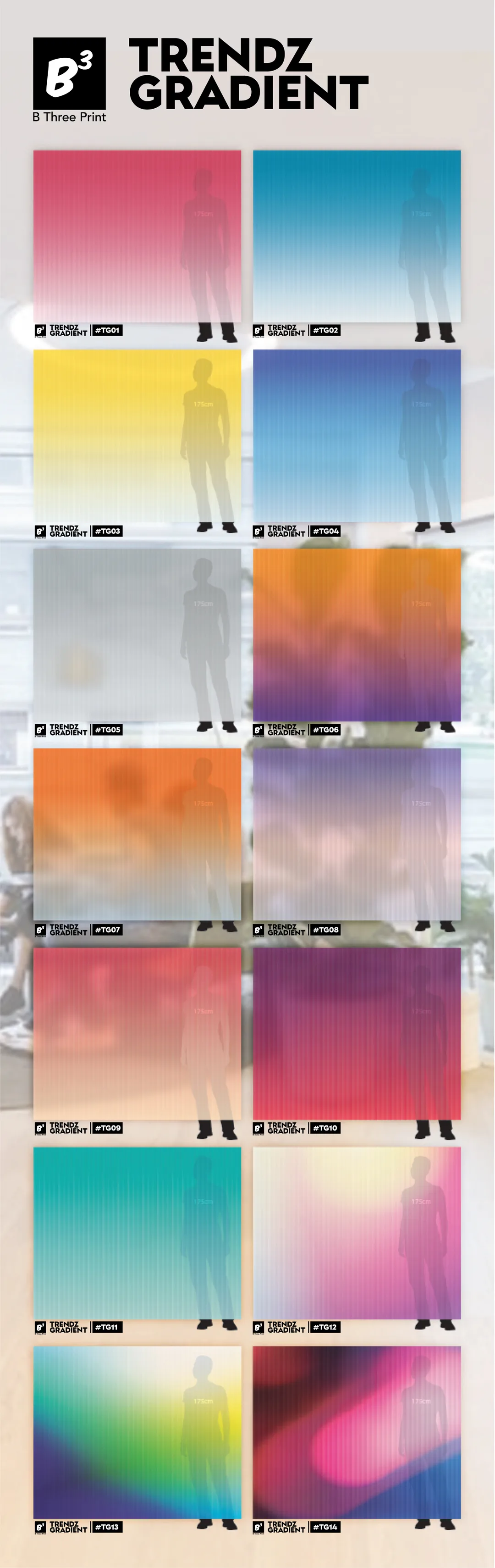 Trendy Gradient Glass Sticker Proider in KL Malaysia