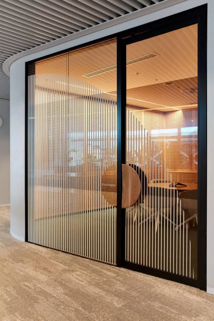 Elegant Frosted Linear Design Glass Sticker in KL Malaysia