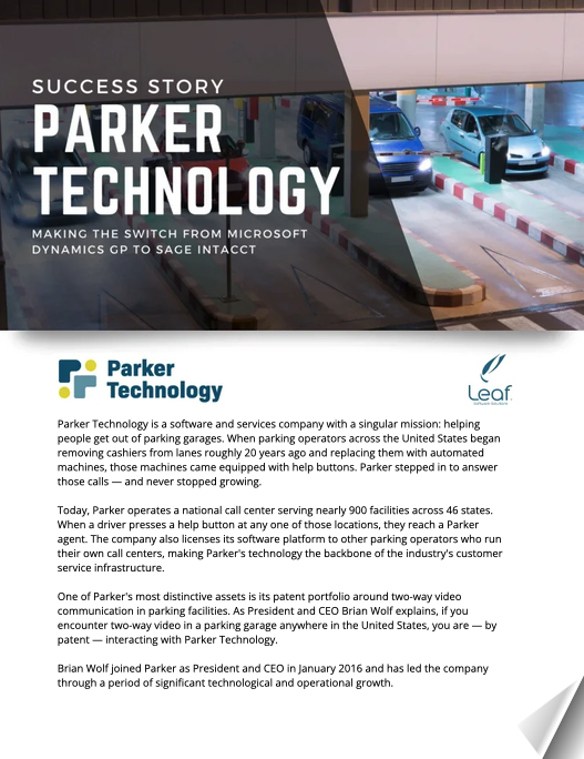 Parker Technology Success Story