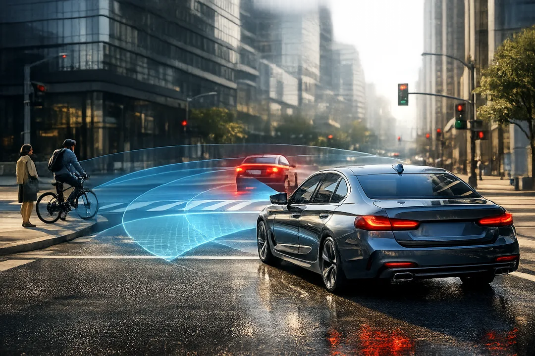 BMW Active Safety: Pedestrian Avoidance Warning with City Braking