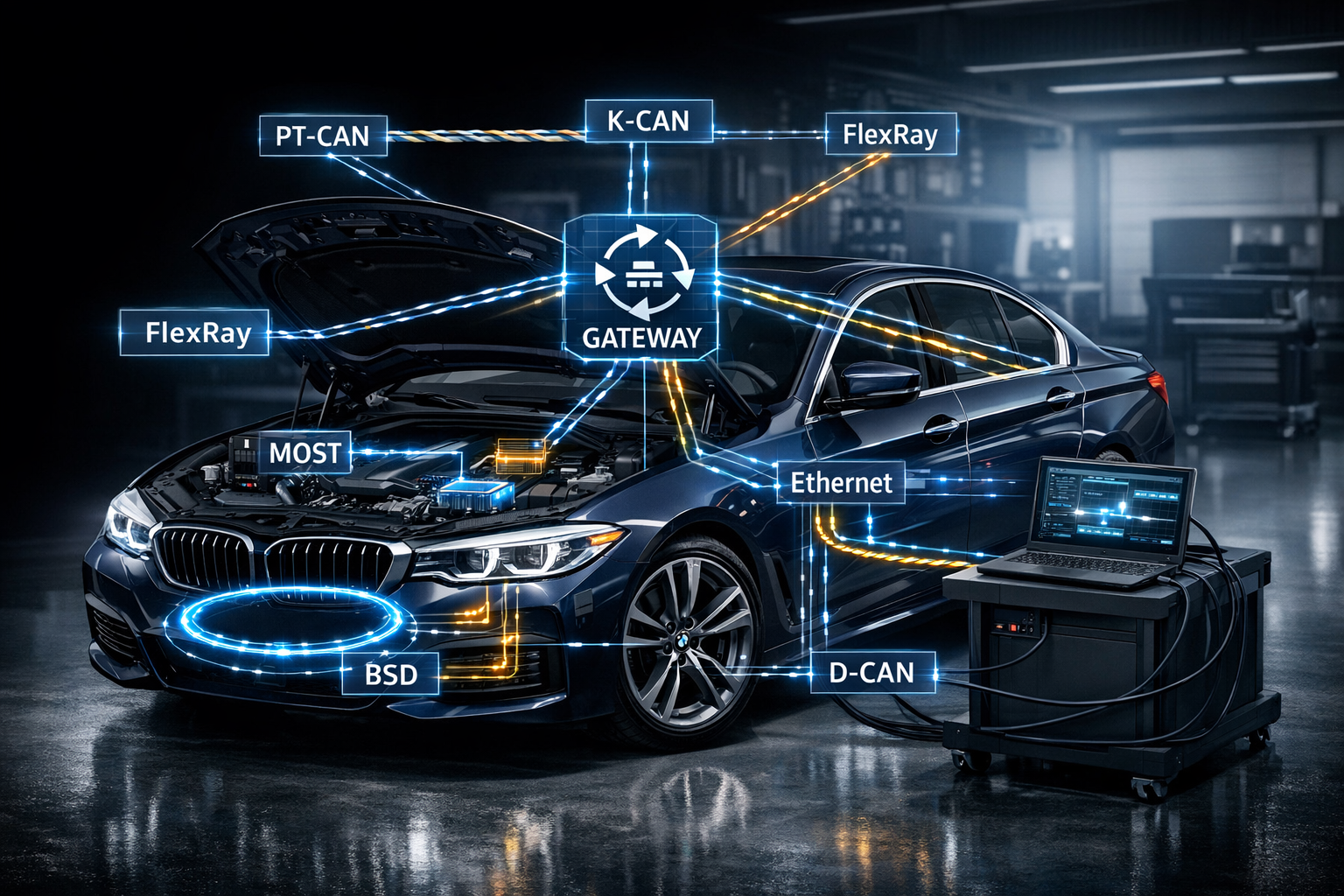 BMW Vehicle Bus Systems Explained: CAN, FlexRay, MOST, Ethernet and ECU Diagnostics

