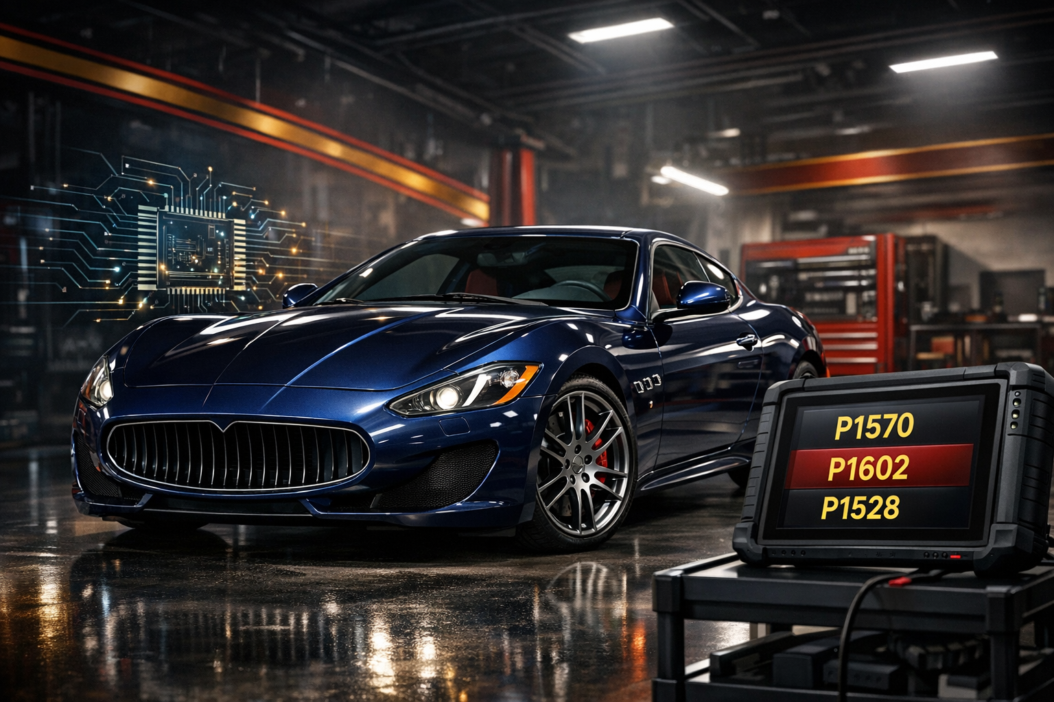 Maserati GranTurismo 4.2 V8 ECU Fault Codes: P1570, P1602 and P1528
