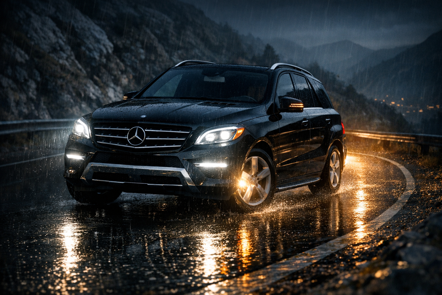 Mercedes-Benz ML400 Intelligent Lighting System: Adaptive LED Headlight Guide

