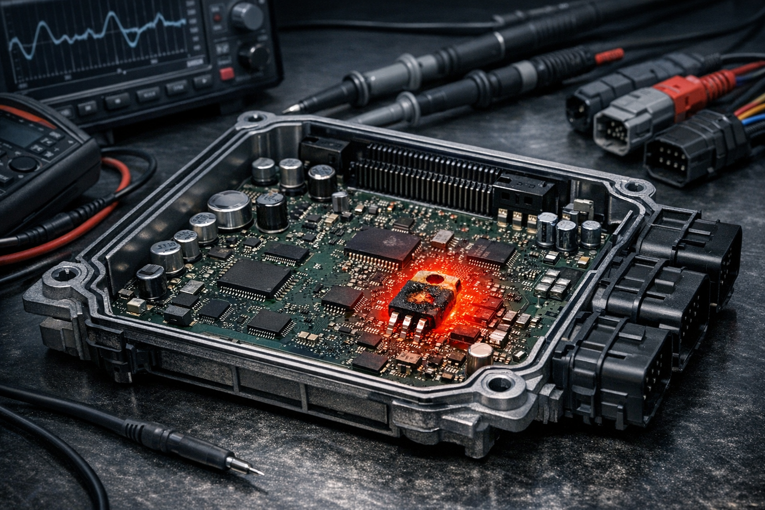MOSFET Failure in Automotive ECUs: Causes, Symptoms, Testing, and Repair


