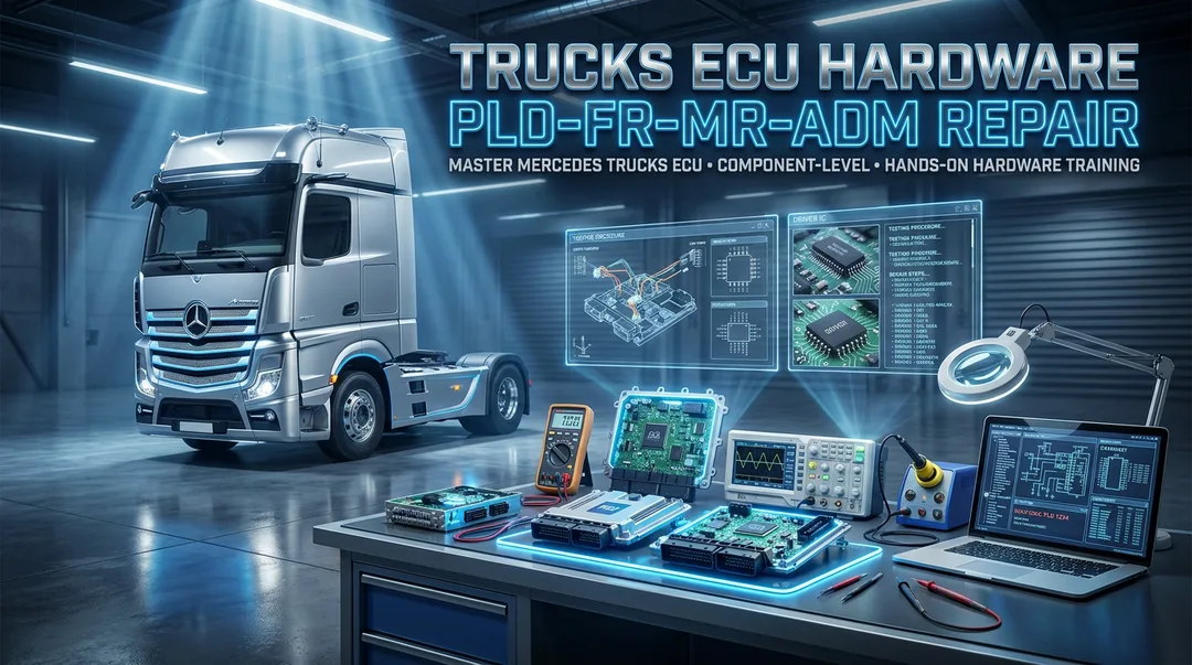 Truck ECU hardware repair training for PLD, FR, MR, and ADM modules