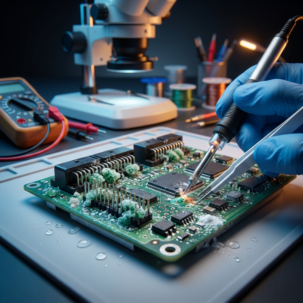 Water-Damage Repair Done Right: Why “Just Clean It” Is the Most Expensive Shortcut in Automotive Electronics