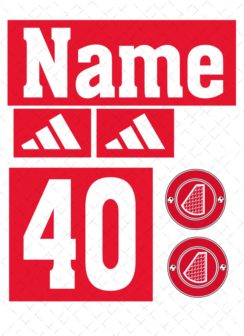 Aberdeen-themed edible football kit cake decorating set with club-style badge, sponsor-style logo, personalised name and age.