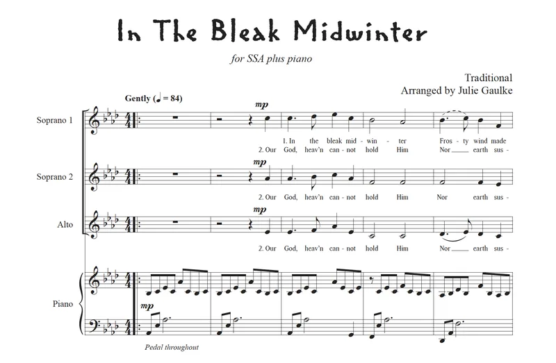 In The Bleak Midwinter - with mp3
