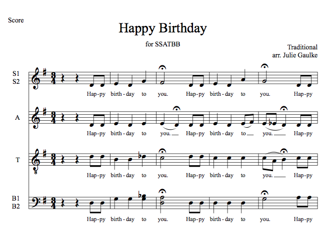 Happy Birthday 6 part