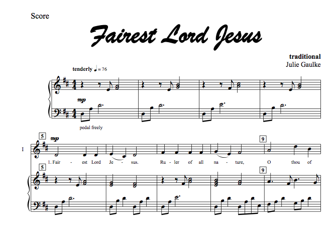 Fairest Lord Jesus - with MP3