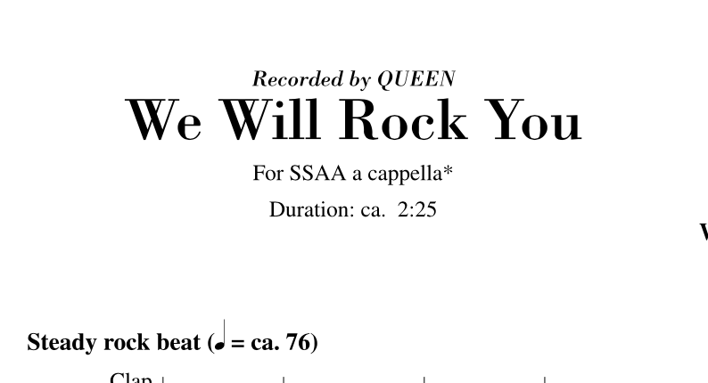 We Will Rock You (arr. Mark Brymer)