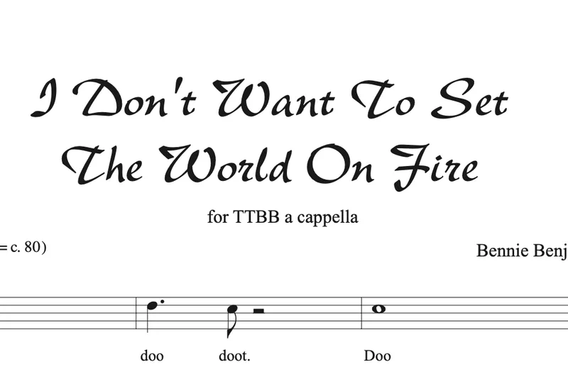 I Don't Want To Set The World On Fire (arr. Julie Gaulke) - male version