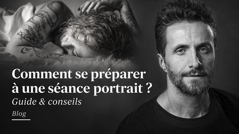 Deux portraits photographiques en noir et blanc, l'un intimiste et l'autre éditorial - Article : 