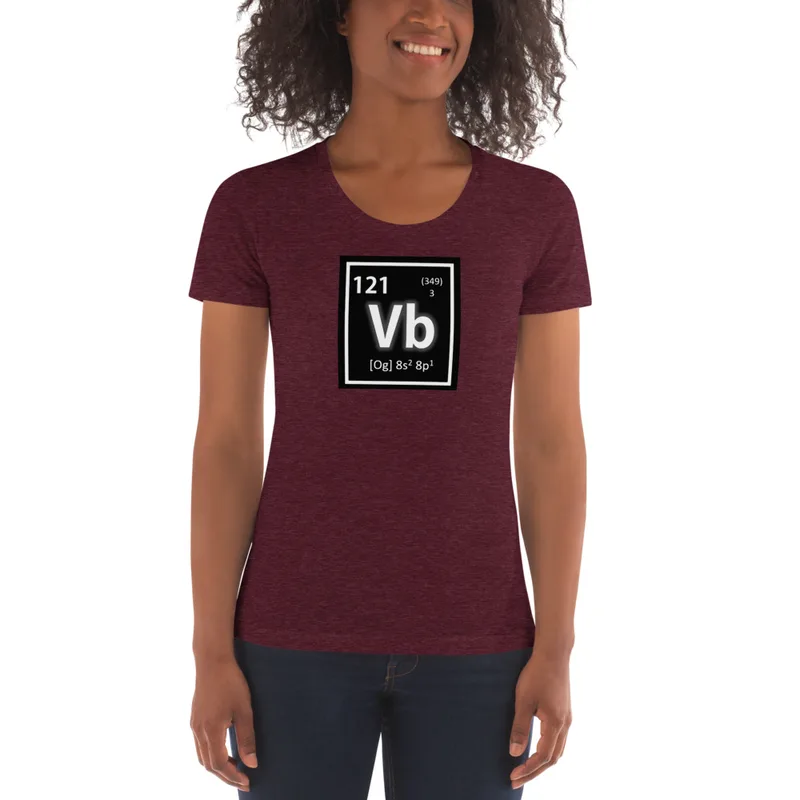Periodic Table Element 121 - "Vb" - Ladies Crew Neck, Short Sleeve T-shirt