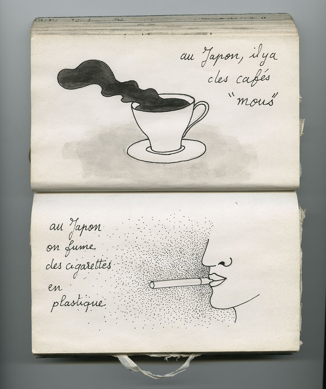 In Japan, there are flabby coffees.

In Japan, one can smoke a plastique cigarette.