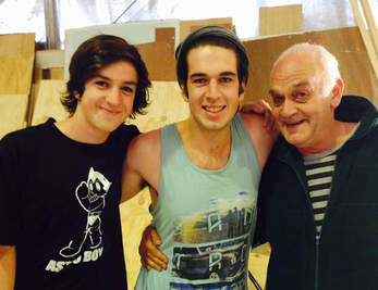 Stage set for family trio