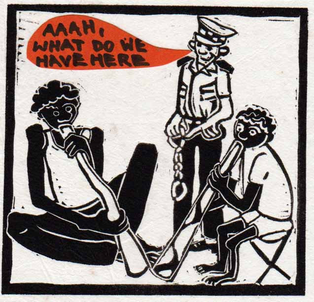 New laws in the Northern Territory permit police to arrest someone for failing to keep their yard tidy or playing a musical instrument in an annoying fashion. ​Cartoon by Natasha Williams-Novak