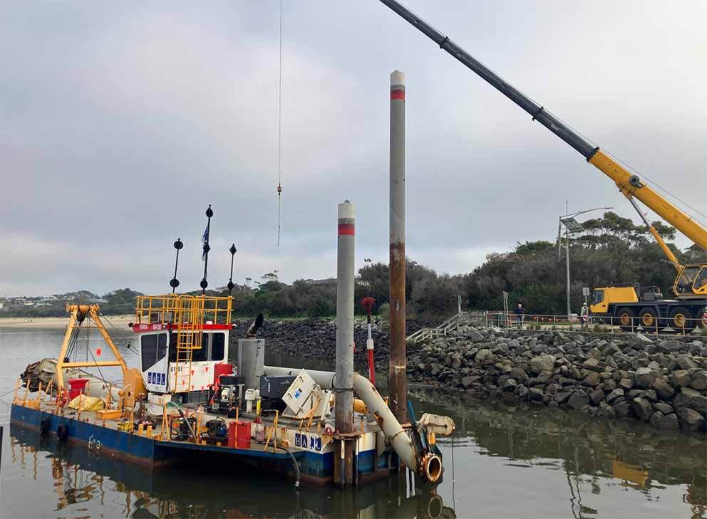 Sand dredge back in action