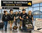 A planeload of Kiwi migrants arrive in Australia.