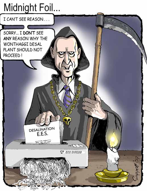 Midnight Foil. Cartoon: Colin Suggett