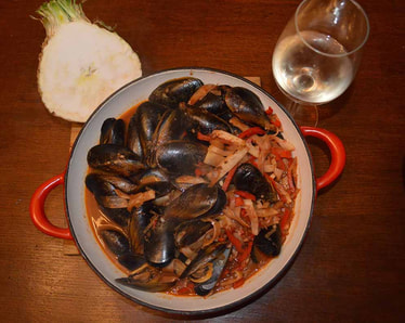 Mussels with celeriac