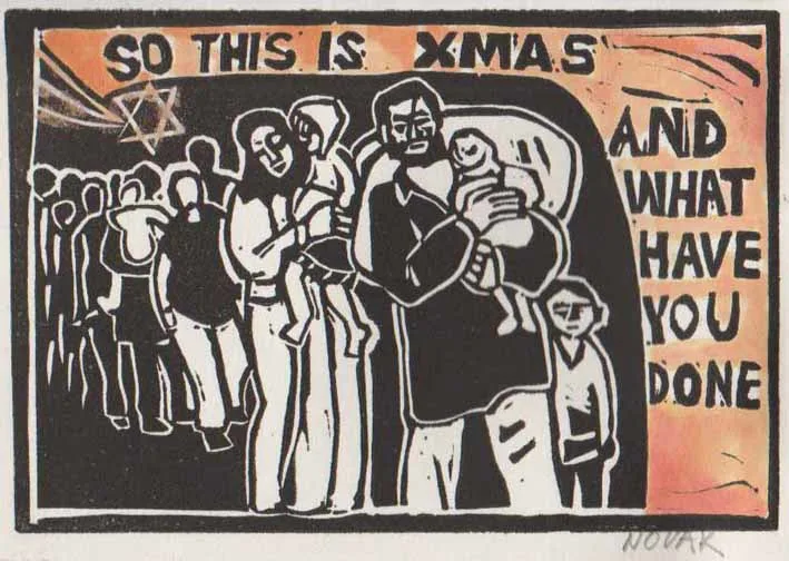Christmas 2015, ​Cartoon by Natasha  ​Williams-Novak, with thanks to John Lennon