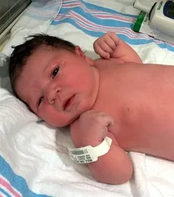Brooke Alicia Mula born in 2014, a seeming twin, again with lots of hair.