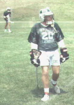 Chris Mula playing on 1992 Poway Hight School lacrosse team.