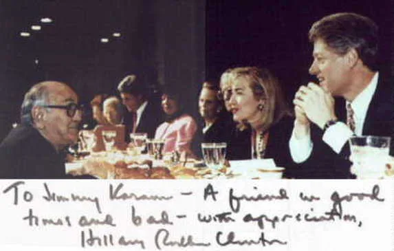Daddy (Jimmy Karam) talking with Bill and Hillary Clinton