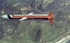 Flight test of the Navy's Tomahawk cruise missile of Desert Storm fame 