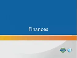 Title page of Finances section of Business Technology Program PowerPoint presentation