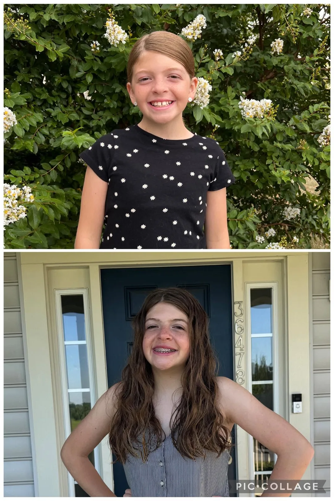 Catherine's first and last day of Middle School in 2026
