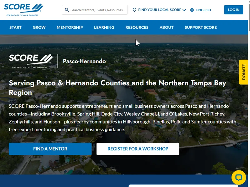 Pasco-Hernando SCORE #439 Home Page screengrab