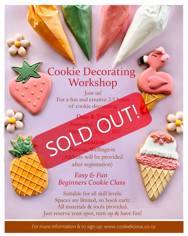 Cookie Decorating Class for Beginners - Sat, 17 Aug