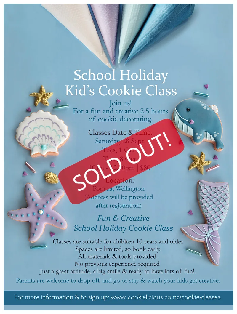 School Holiday - Kid's Cookie Class - Sat, 28 Sept