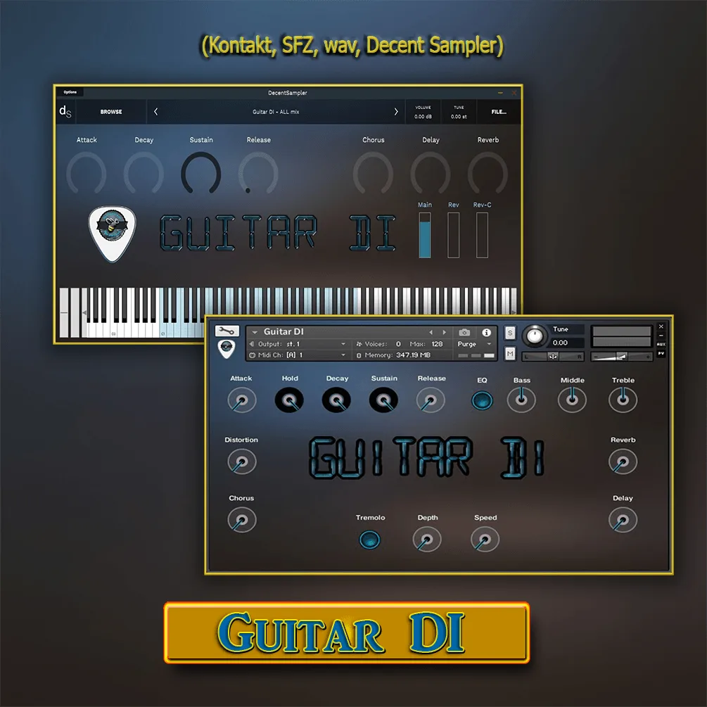 Guitar DI kontakt sfz Decent Sampler