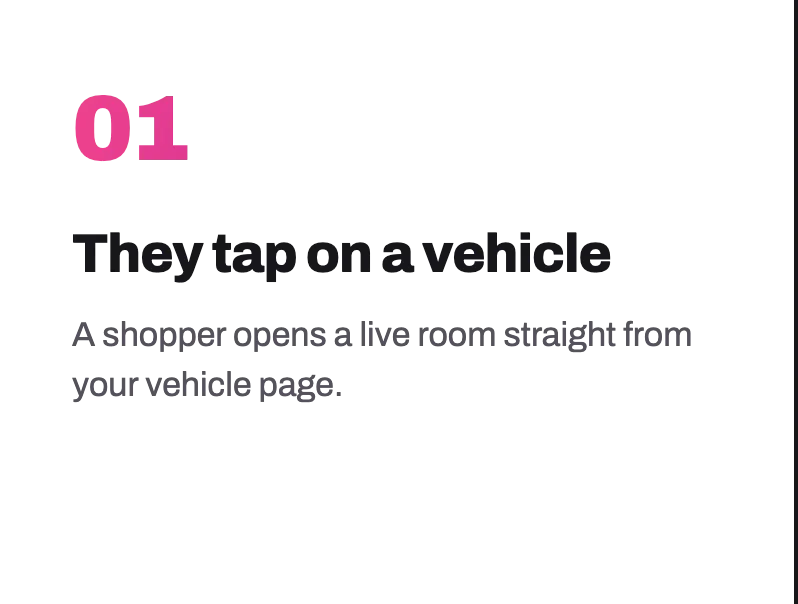 Step 01 - They tap on a vehicle