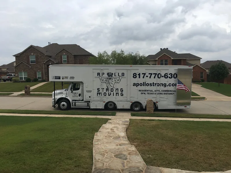 Apollo Strong Moving 40ft truck for Moving to Dallas Texas for Large Van LInes Moving Trucks and Moving Quote