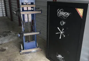 moving a Safe with our apollo strong moving stair climbing safe dolly