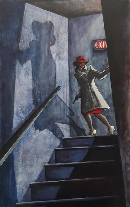 An image of my artpiece "Exit", and a link to a blog entry about the long process it took to create it. 