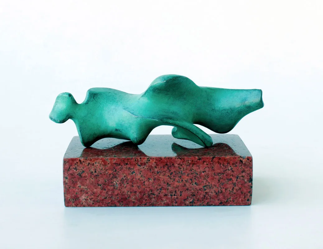 Sculpture working model for larger bronze commissions.
