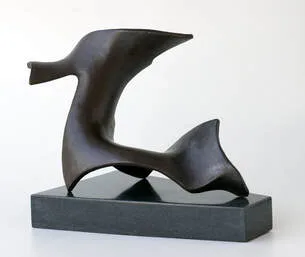 Sculpture working model for larger bronze commissions.