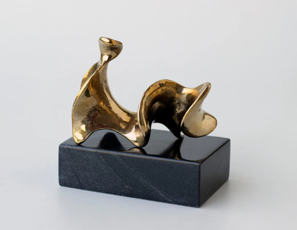 Sculpture working model for larger bronze commissions.