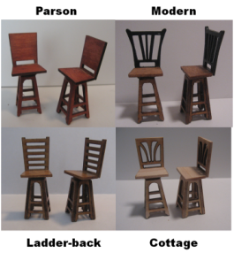 Swivel Bar Stools in Miniature
