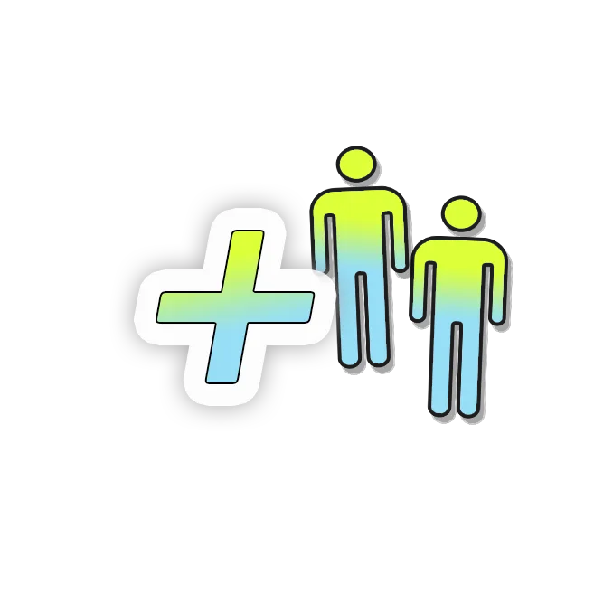 Add member icon, click to view membership info