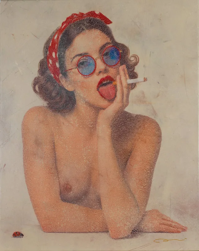 1921 She’s smoking everyone