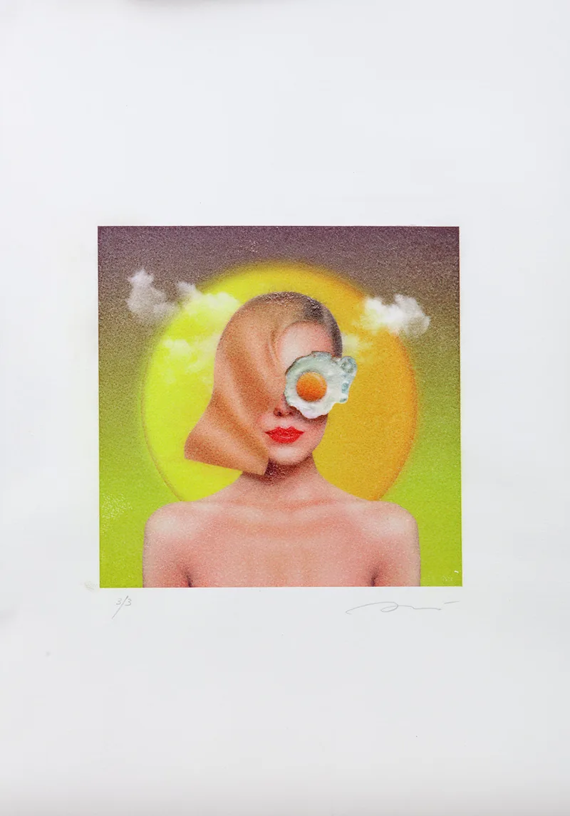 THE FRIED SUN LITHOGRAPH  SIGNED